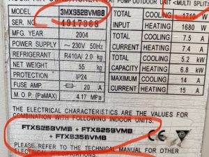 PLACA DAIKIN 3MXS52BVMB8 FTXS25BVMB