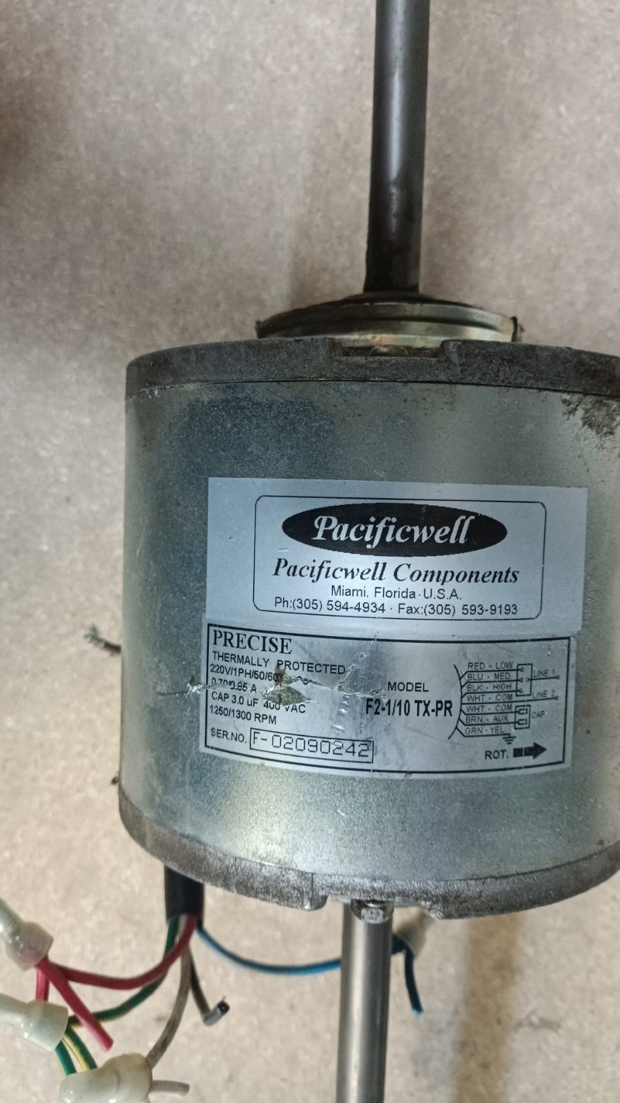 Motor de Ventilador f2-1/10tx-pr VIC 03 - Imagen 2