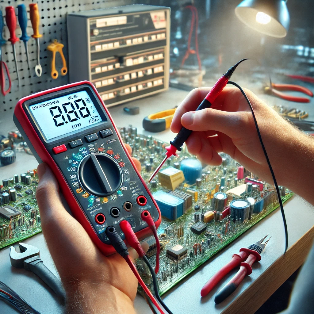 Técnico Aire Acondicionado Haciendo Mediciones