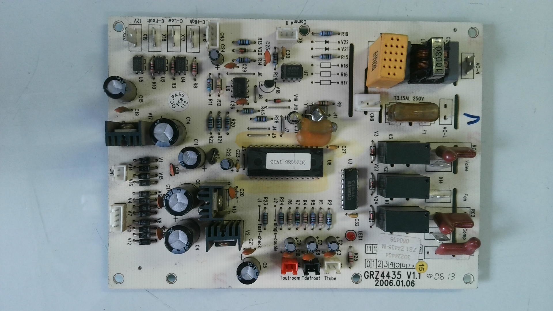 PLACA ELECTRONICA GRZ4435 V1.1 2006.01.06 / 30224404 / ZB1 Z4435-M / 060406 PLE109