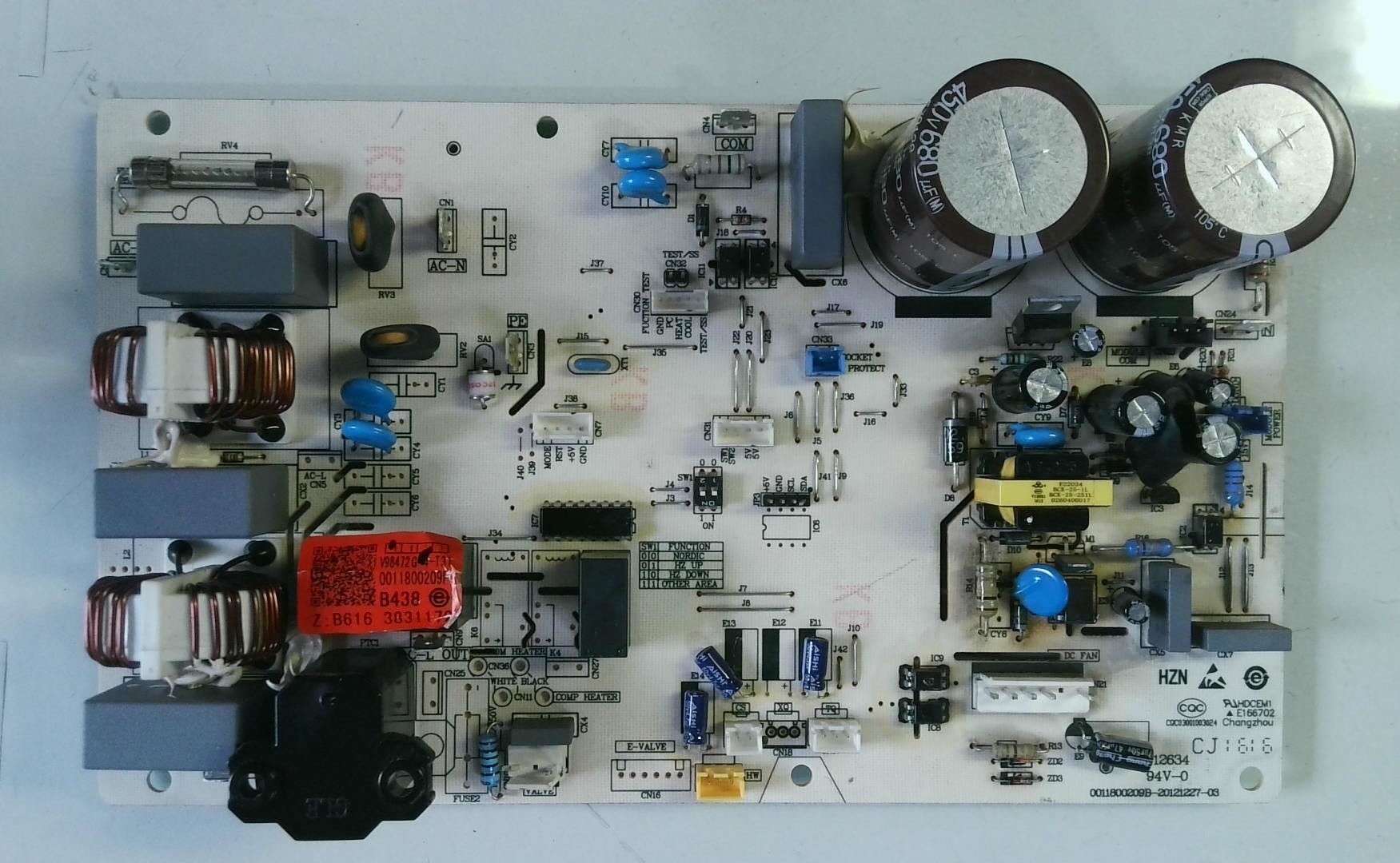 PLACA ELECTRONICA CHANGZHOU V12634 94V-0 / 0011800209B / 20121227-03 PLE96