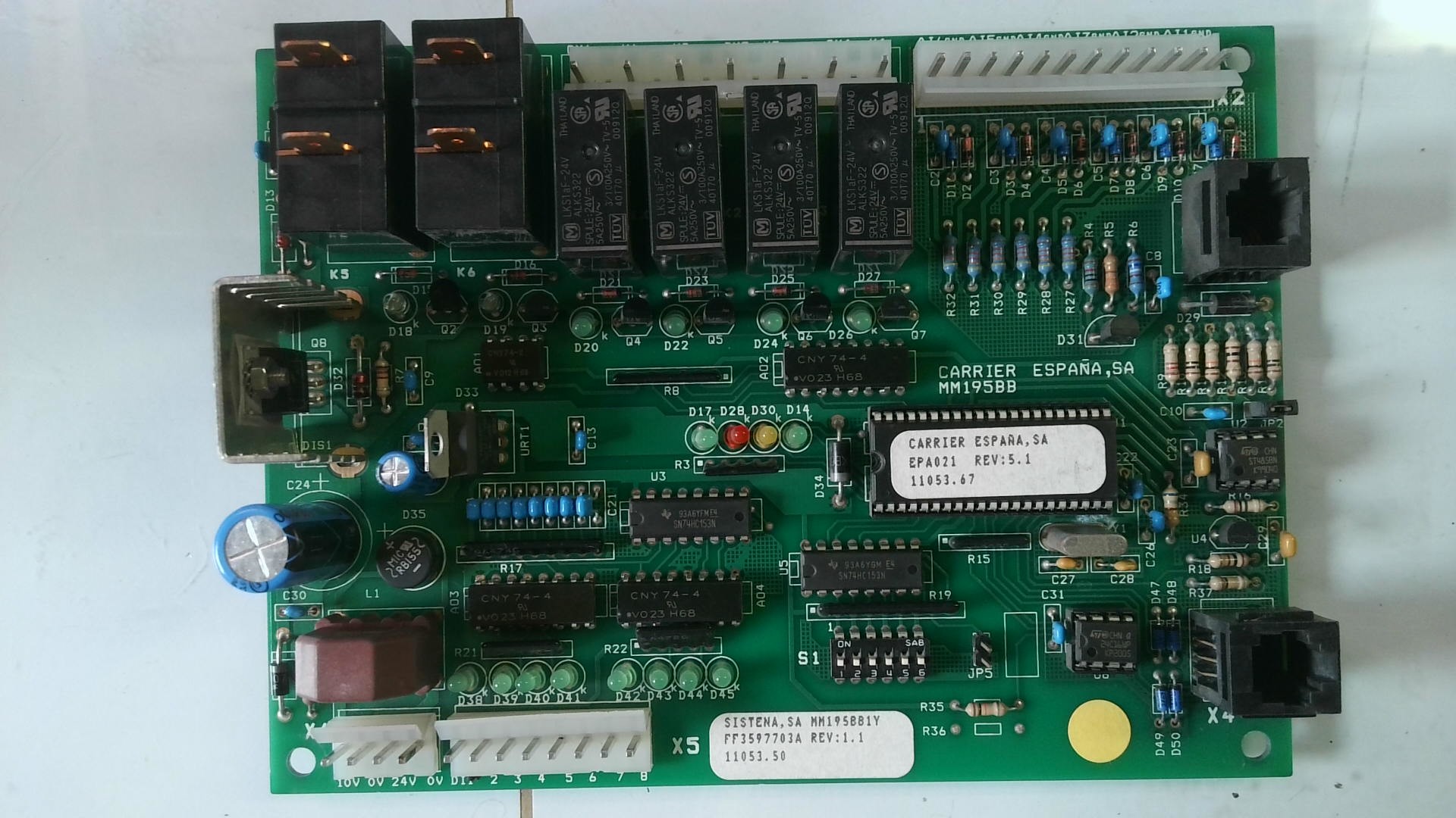 PLACA ELECTRONICA CARRIER ESPAñA MM195BB1Y PLE55