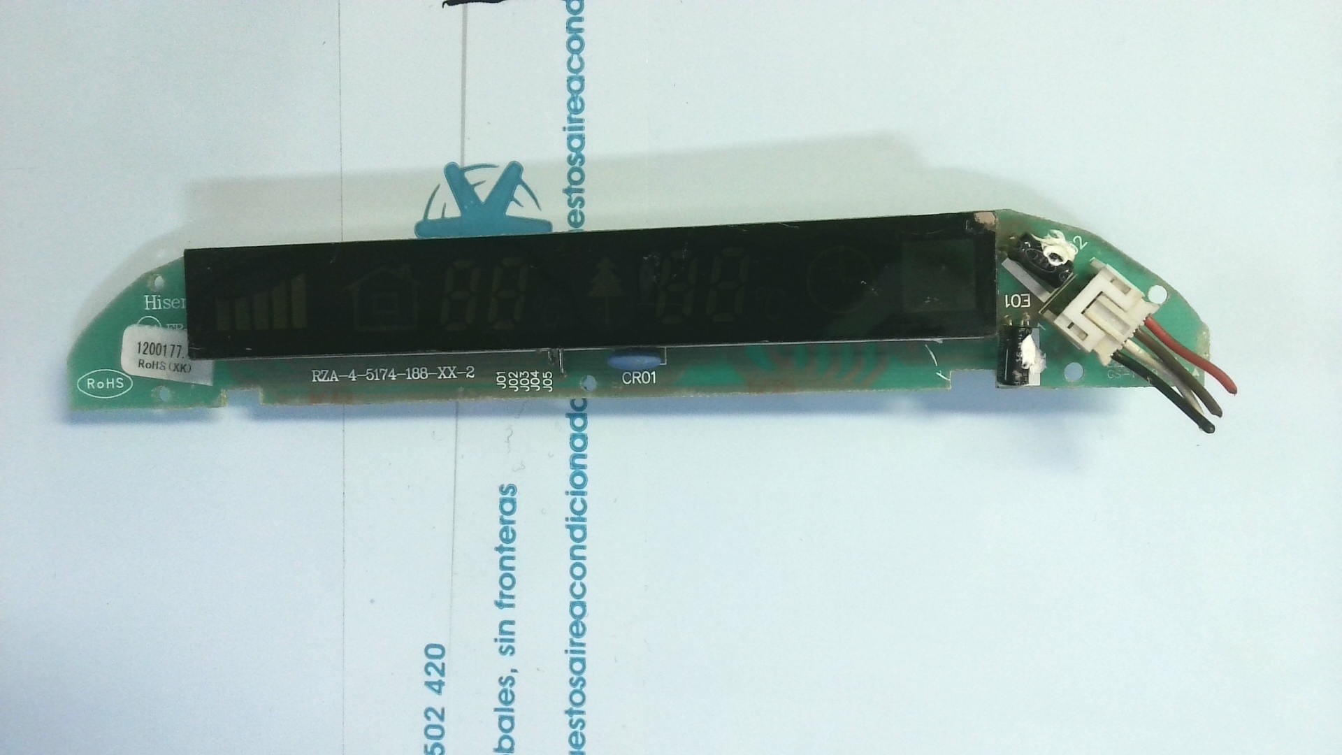 DISPLAY FRONTAL PLACA ELETRONICA RZA-4-5174-188-XX-2 PLE03