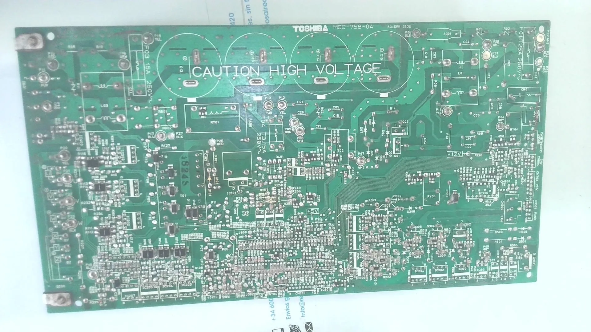 PLACA ELECTRONICA PARA UNIDAD EXTERIOR TOSHIBA P.C.BOARD MCC-758 MCC-808-01 RAS-M14EAV-E Y RAS-M18YAV-E. sin-caja - Imagen 2