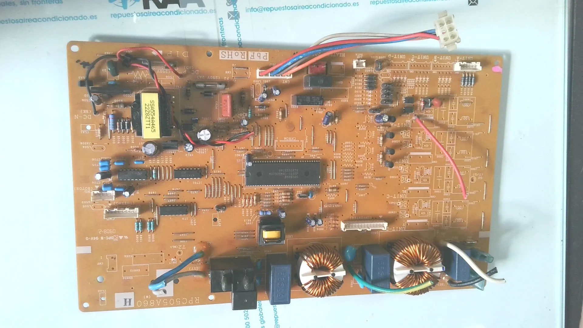 PLACA ELECTRONICA PARA UNIDAD INTERIOR MITSUBISHI HEAVY INDUSTRIES RPC505A860 SSA554A465 SCM40ZG, LA SCM60ZD-S O LA SCM80ZD-S sin-caja
