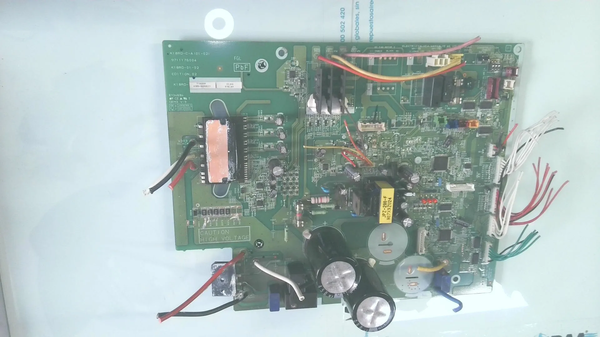 PLACA ELECTRONICA PARA UNIDAD EXTERIOR FUJITSU (PCB): K15BD-C-A(01-02) K15BD-01-02 / EDITION 02 AOYG36LATT Y AOYG45LATT. sin-caja